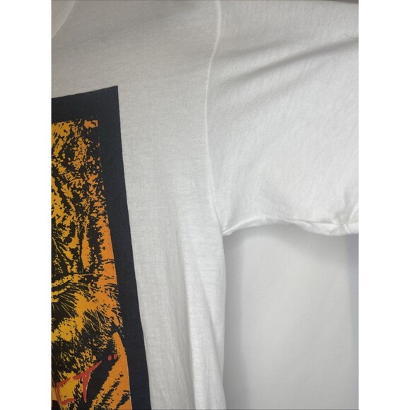 Vintage "The Instinct" T-Shirt White Size Medium Single Stitch 90s - Picture 5 of 6